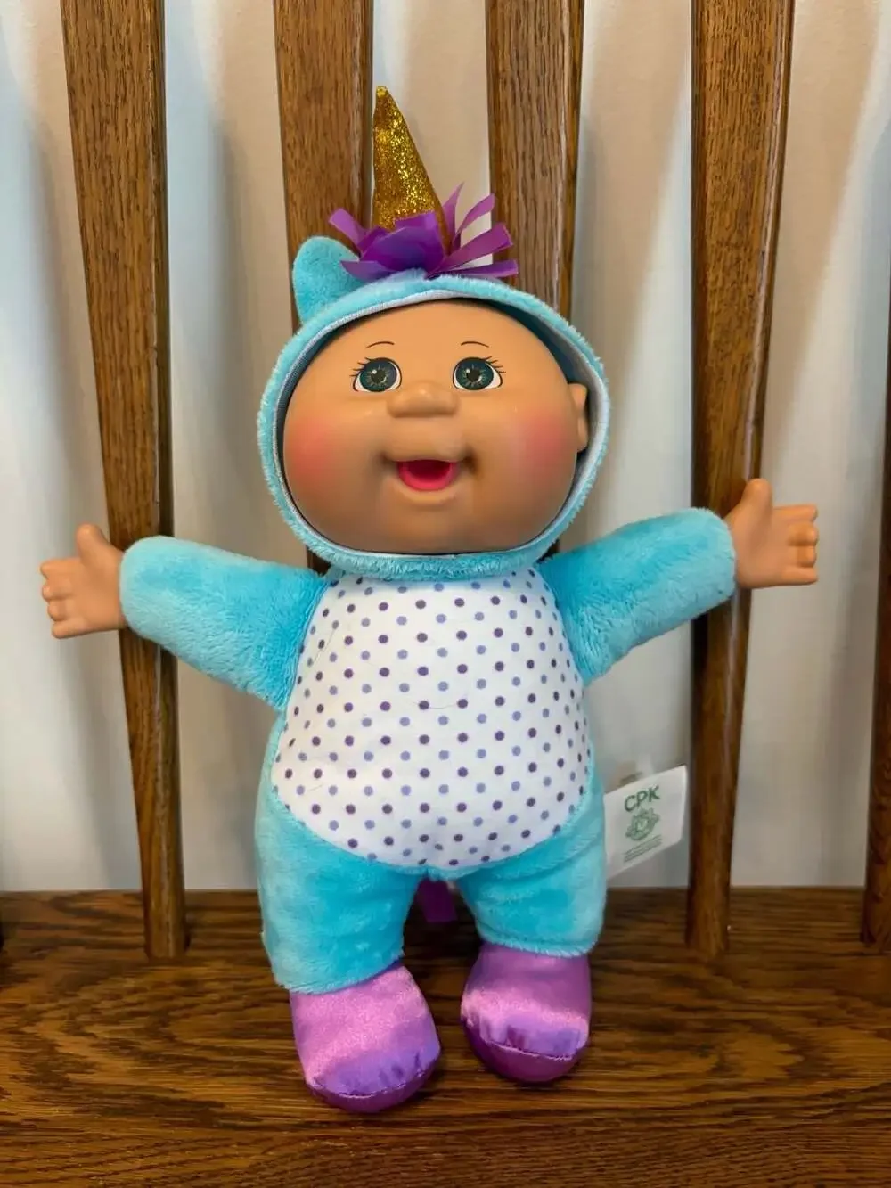 Cabbage Patch Kids Cuties Fantasy Friends Blue Unicorn Costume Plush Doll